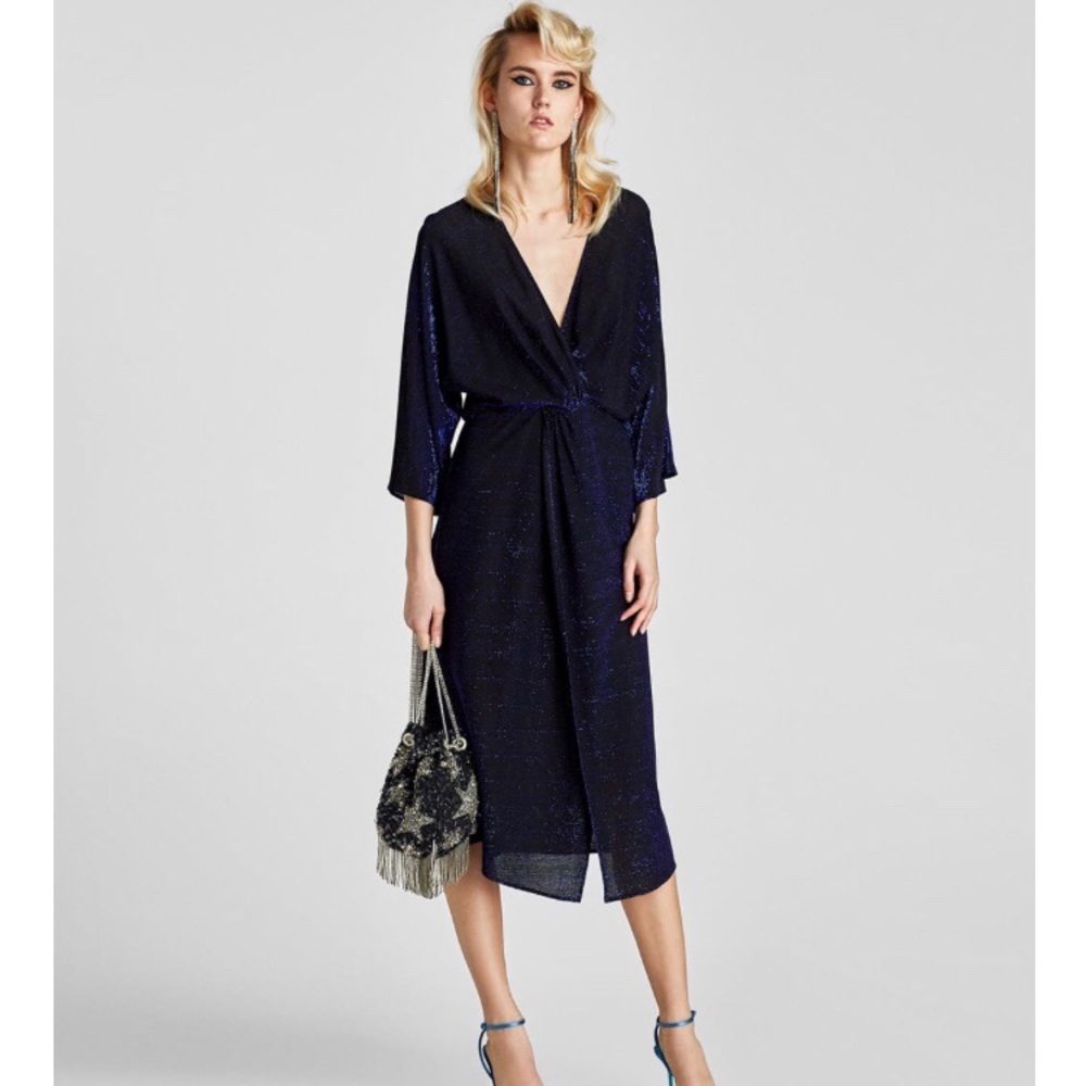 Blue shimmery Zara Dress